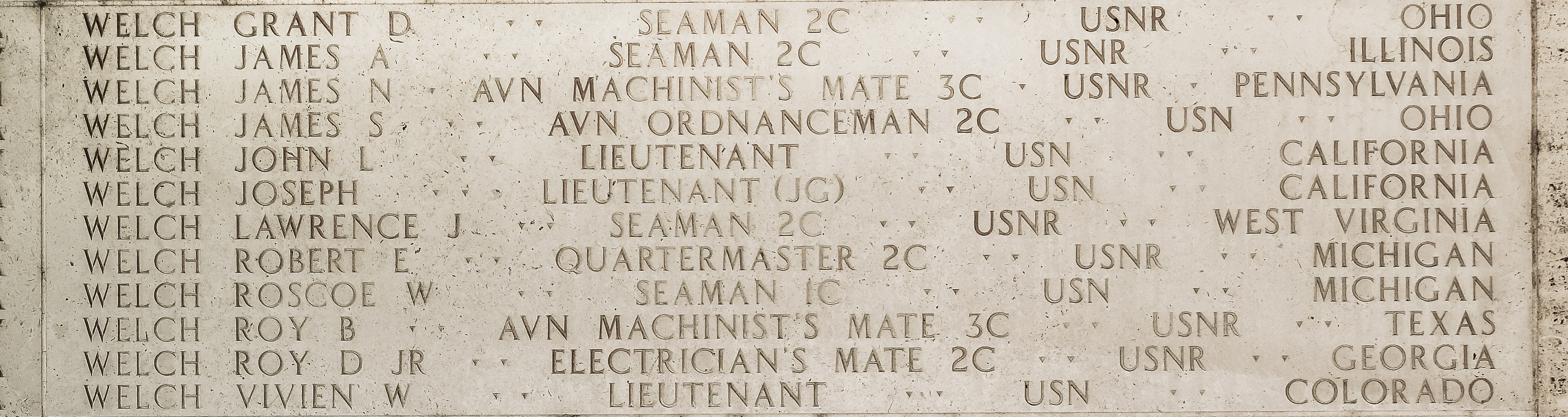 Robert E. Welch, Quartermaster Second Class